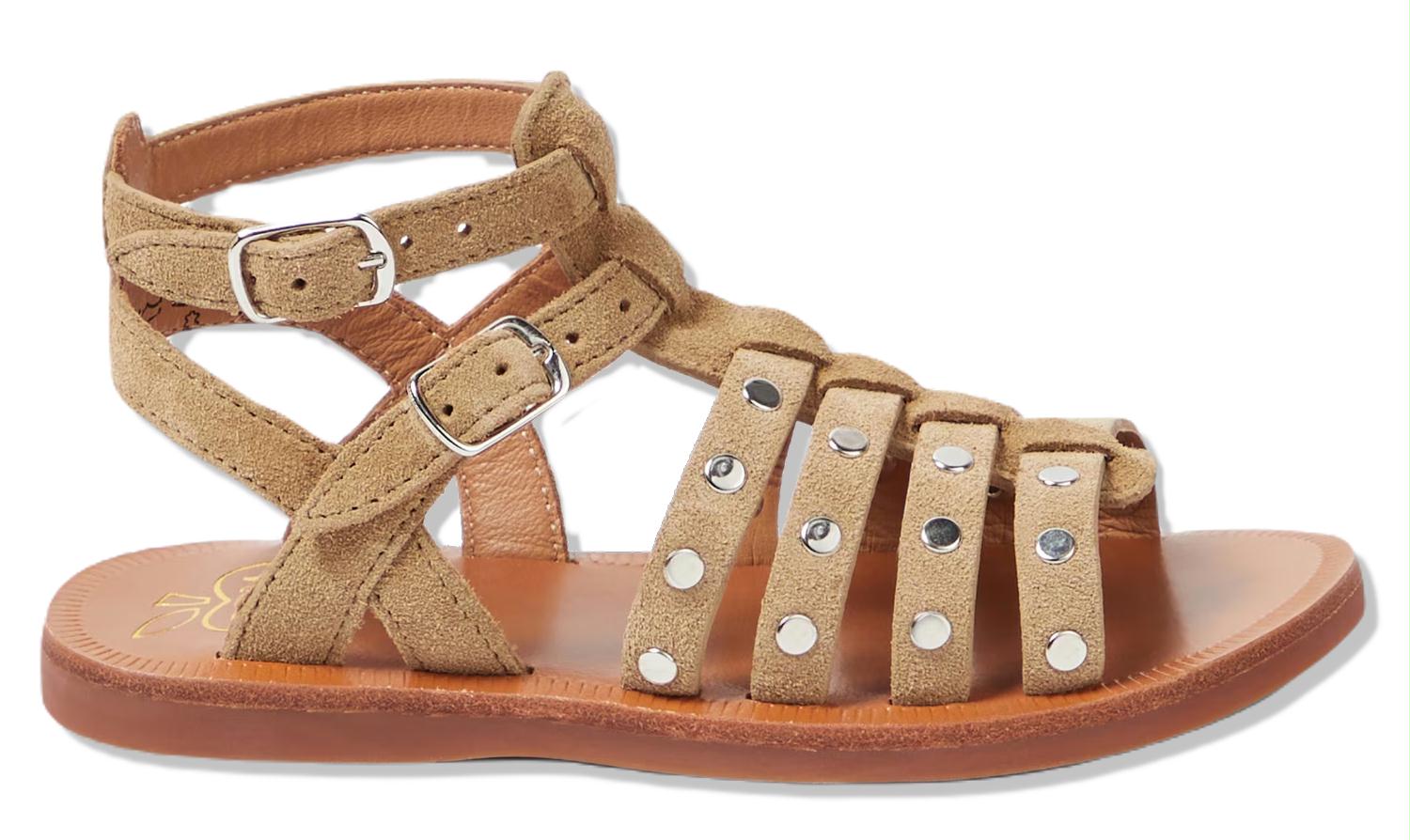 Pom D'Api Sandaal - Pom D'api Kinderschoenen - Beige | Plagette Gladiator
