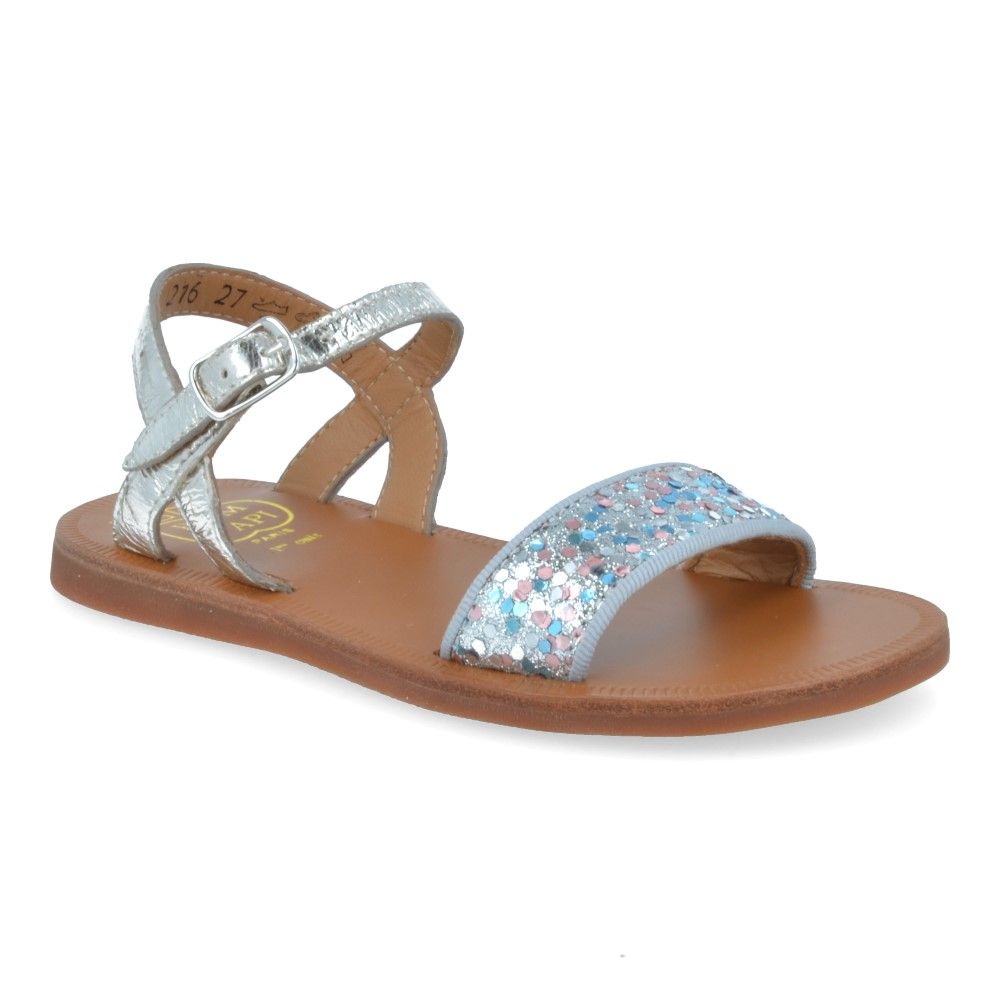 Pom D'Api Sandaal - Pom D'api Kinderschoenen - Blauw | Plagette Buckle Tao Lamgli