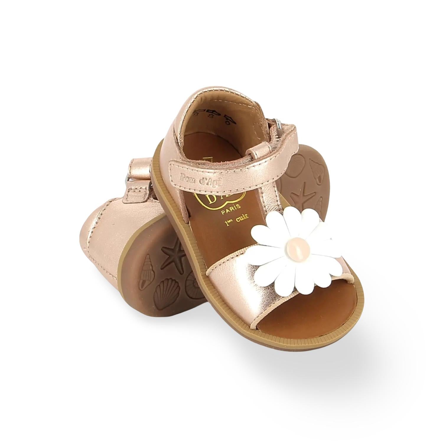 Pom D'Api Sandaal - Pom D'api Kinderschoenen - Goud | Poppy Big Flo