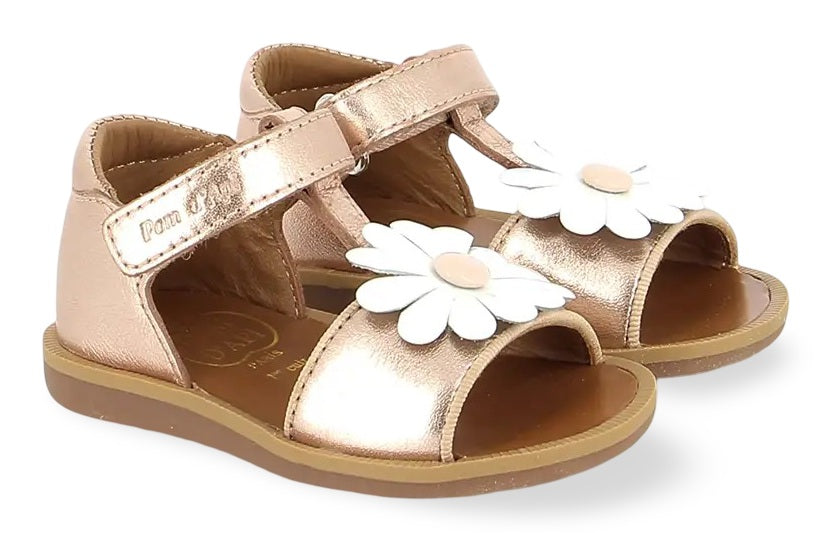 Pom D'Api Sandaal - Pom D'api Kinderschoenen - Goud | Poppy Big Flo