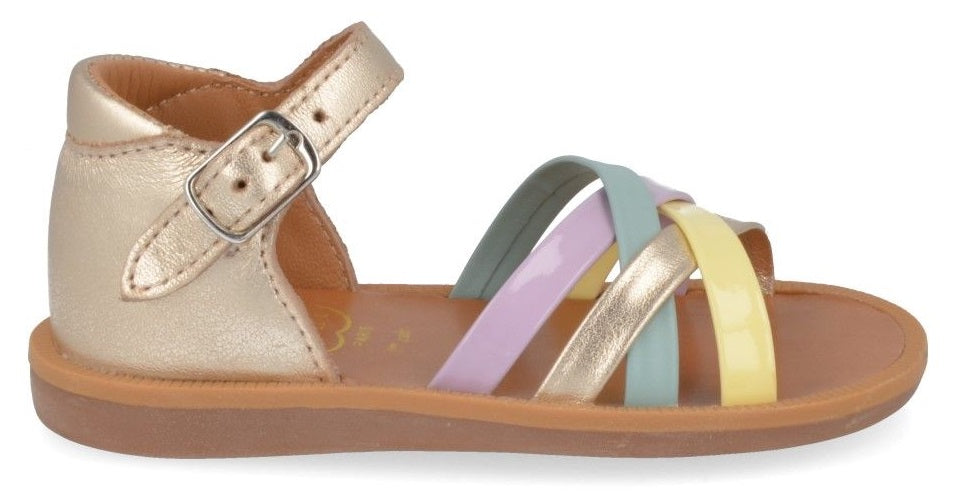 Pom D'Api Sandaal - Pom D'api Kinderschoenen - Goud | Poppy Erg