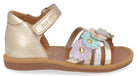 Pom D'Api Sandaal - Pom D'api Kinderschoenen - Goud | Poppy Multi Flo