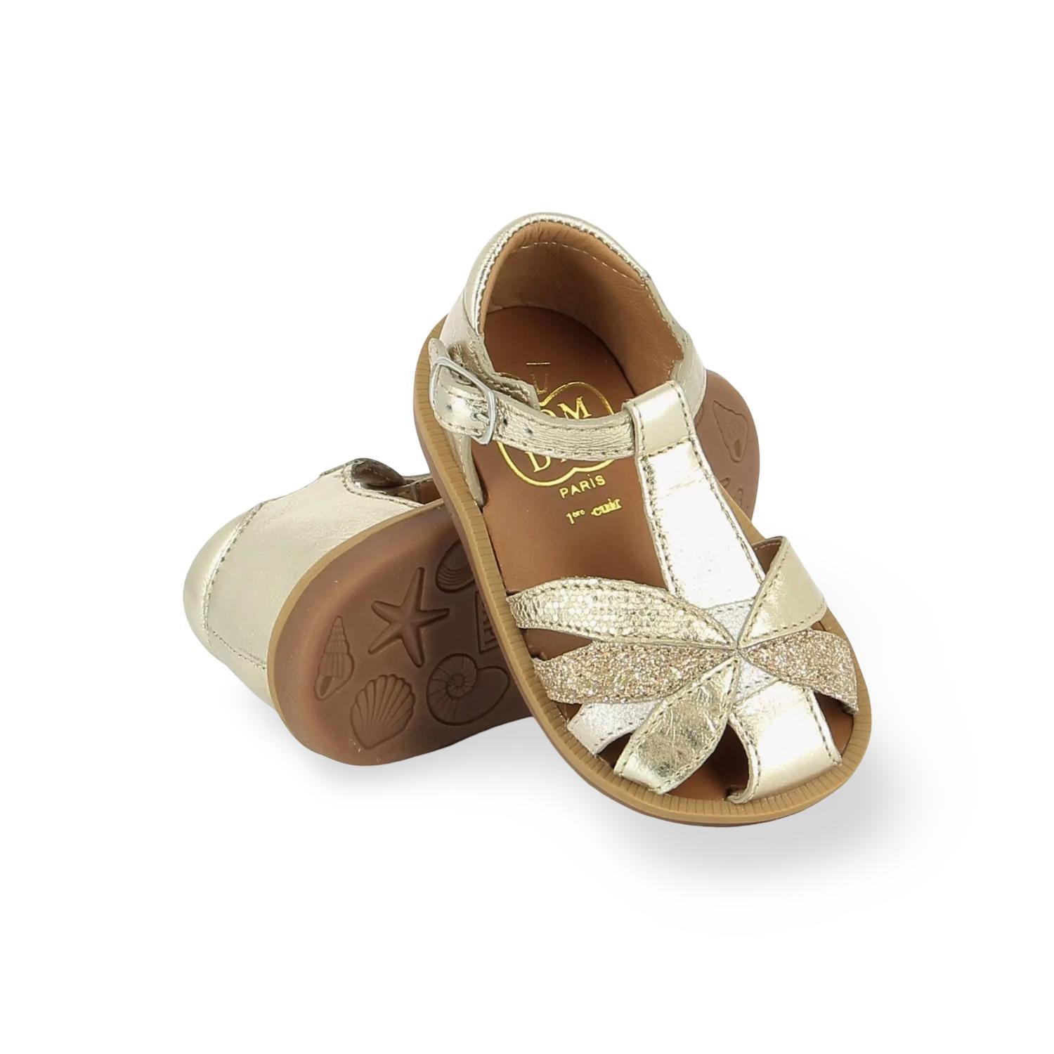 Pom D'Api Sandaal - Pom D'api Kinderschoenen - Goud | Poppy Oto