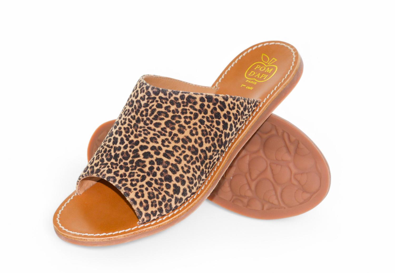 Pom D'Api Sandaal - Pom D'api Kinderschoenen - Luipaard | Plage Curv Mule