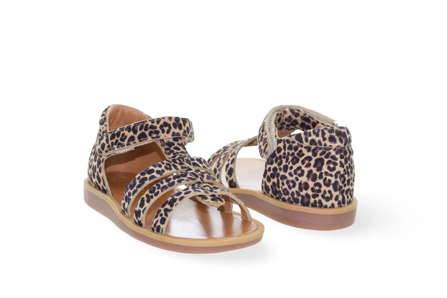 Pom D'Api Sandaal - Pom D'api Kinderschoenen - Luipaard | Poppy Strap