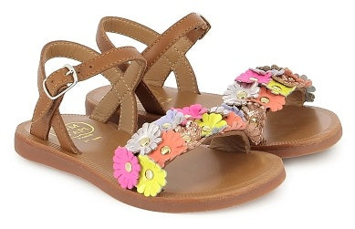 Pom D'Api Sandaal - Pom D'api Kinderschoenen - Multi | Plagette Multi Flo