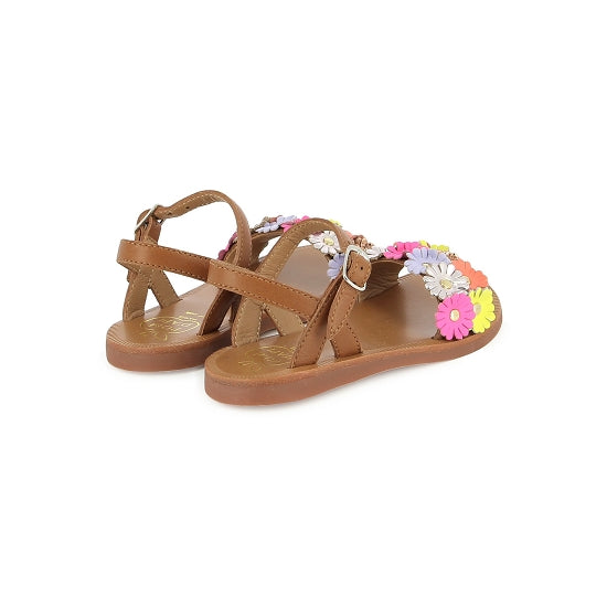 Pom D'Api Sandaal - Pom D'api Kinderschoenen - Multi | Plagette Multi Flo