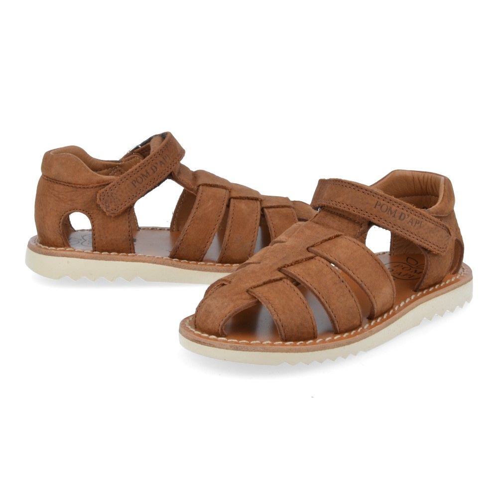 Pom D'Api Sandaal - Pom D'api Kinderschoenen - Naturel | Waff Pappy