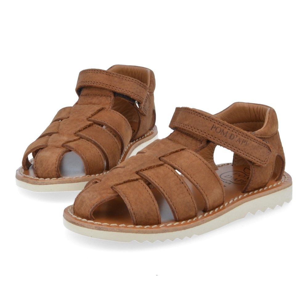 Pom D'Api Sandaal - Pom D'api Kinderschoenen - Naturel | Waff Pappy