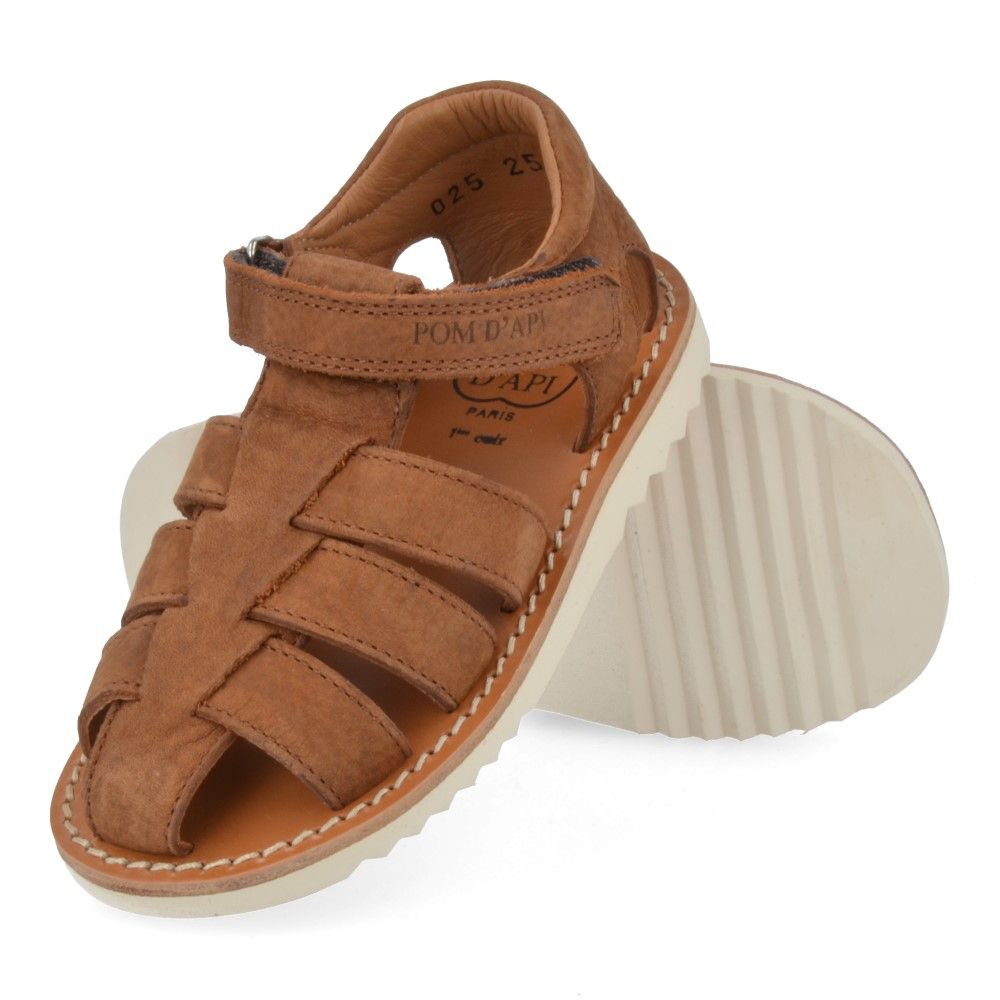 Pom D'Api Sandaal - Pom D'api Kinderschoenen - Naturel | Waff Pappy