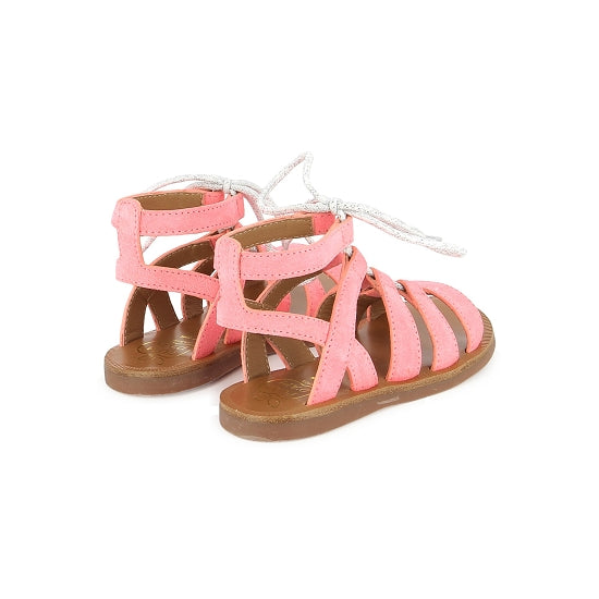Pom D'Api Sandaal - Pom D'api Kinderschoenen - Roze | Plagette Guily Strap Fluo Calipso