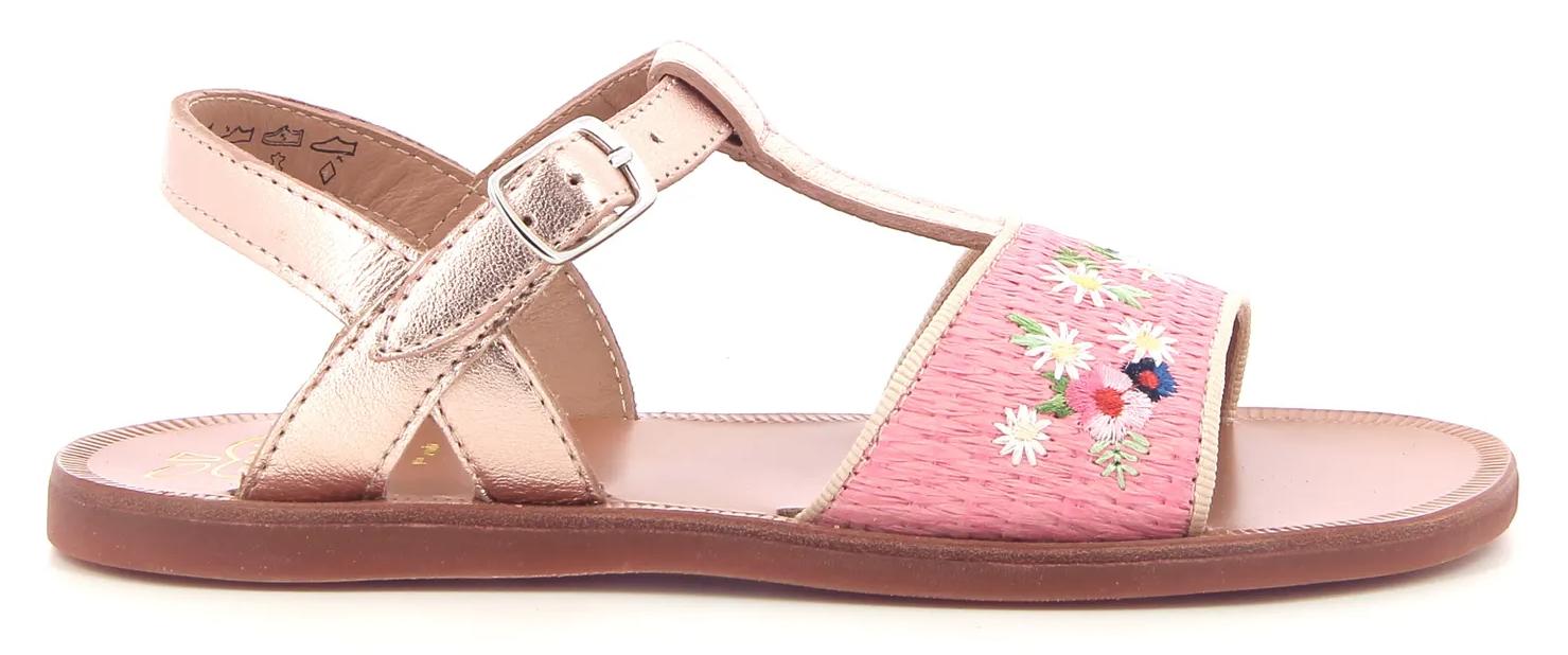 Pom D'Api Sandaal - Pom D'api Kinderschoenen - Roze | Plagette Rapha Brod Cuivre