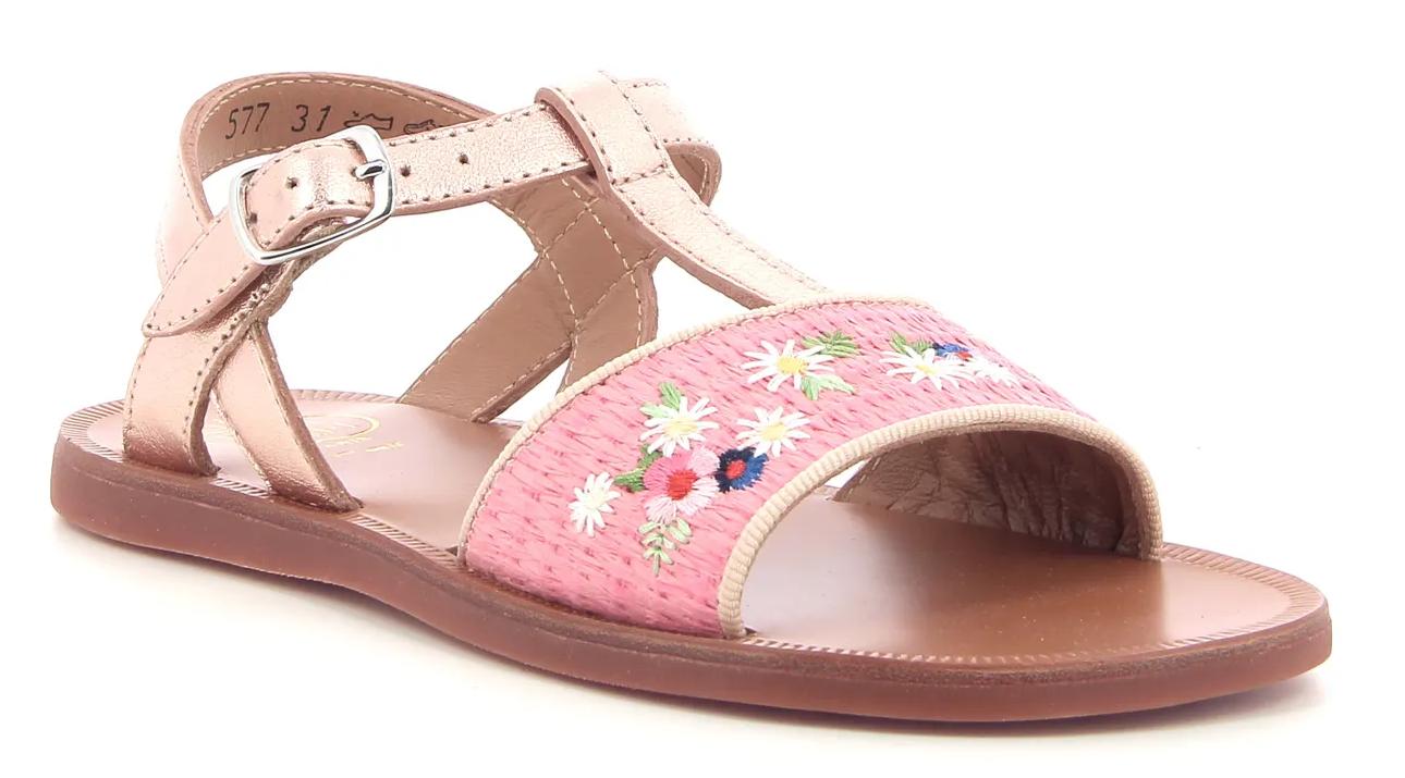 Pom D'Api Sandaal - Pom D'api Kinderschoenen - Roze | Plagette Rapha Brod Cuivre