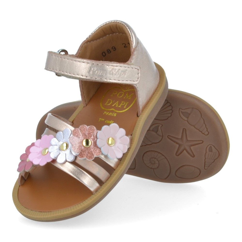 Pom D'Api Sandaal - Pom D'api Kinderschoenen - Roze | Poppy Multi Flo