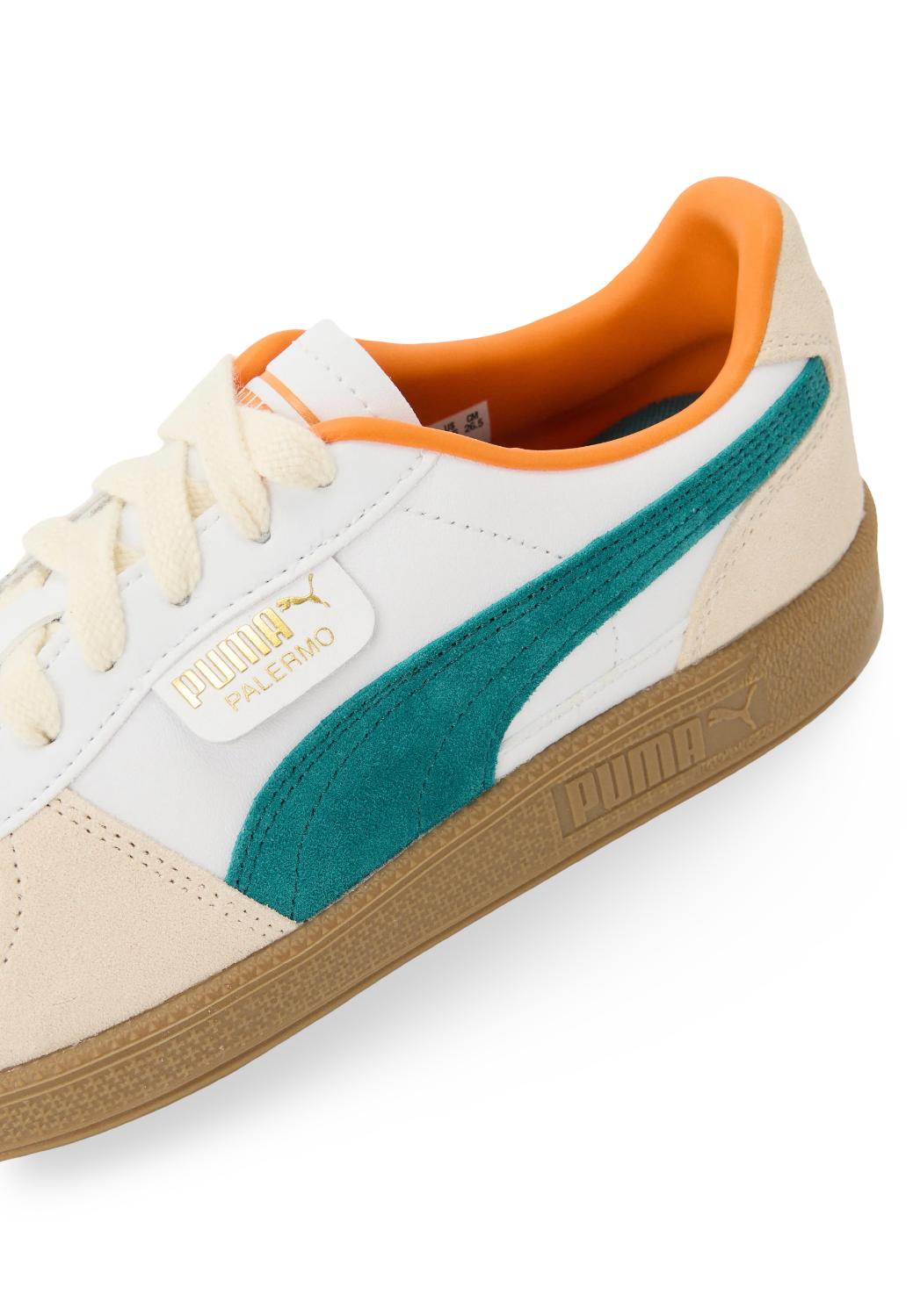 Puma Sneaker - Puma Kinderschoenen - Wit | Palermo White Emerald Gum