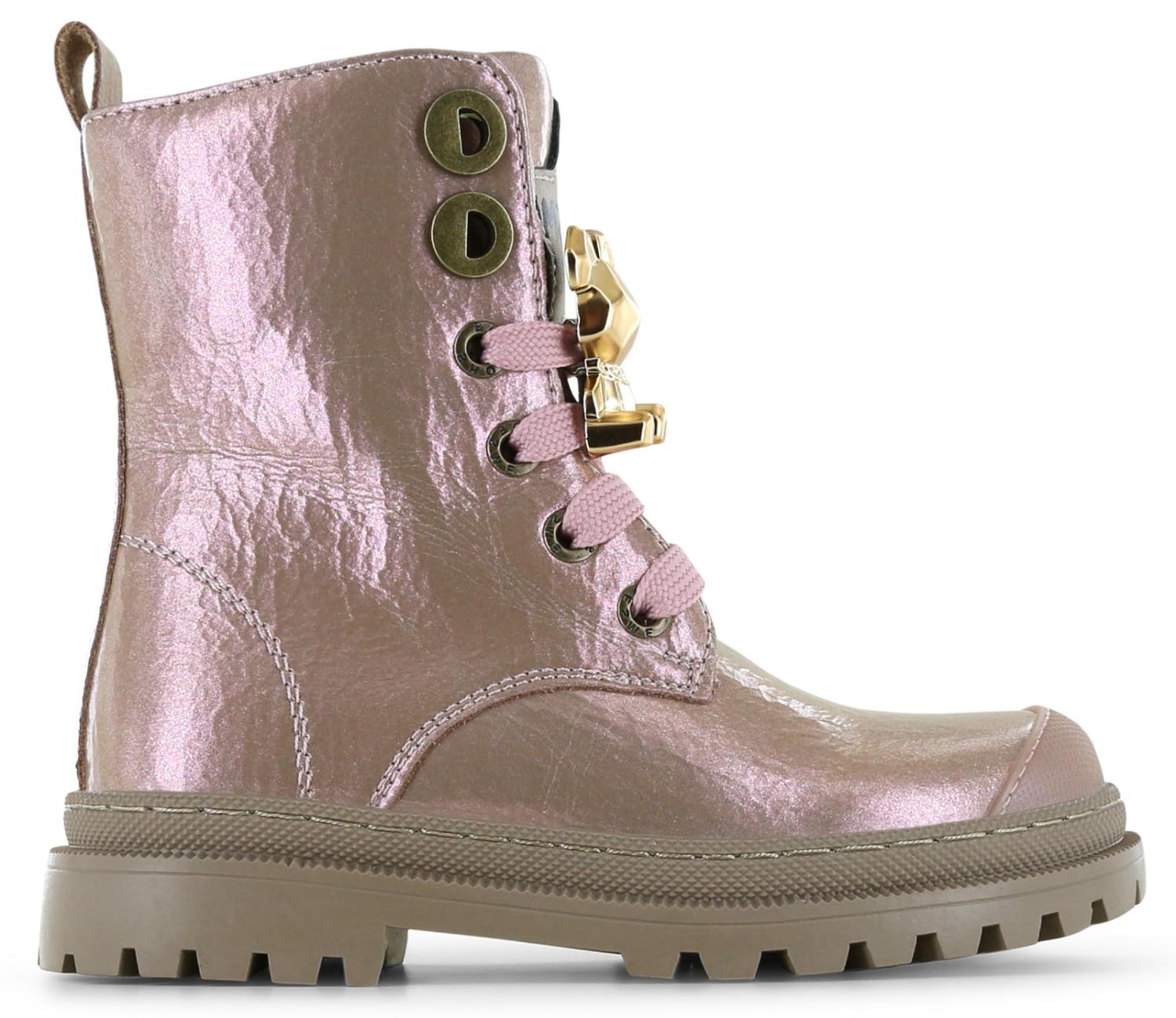 Shoesme Veterboot - Shoesme Kinderschoenen - Roze | NT26W007-F