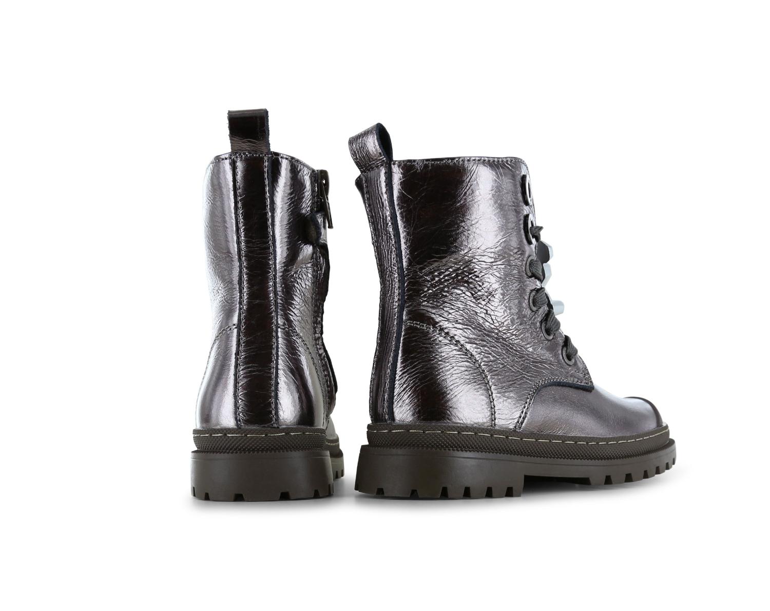 Shoesme Veterboot - Shoesme Kinderschoenen - Zilver | NT26W007-A