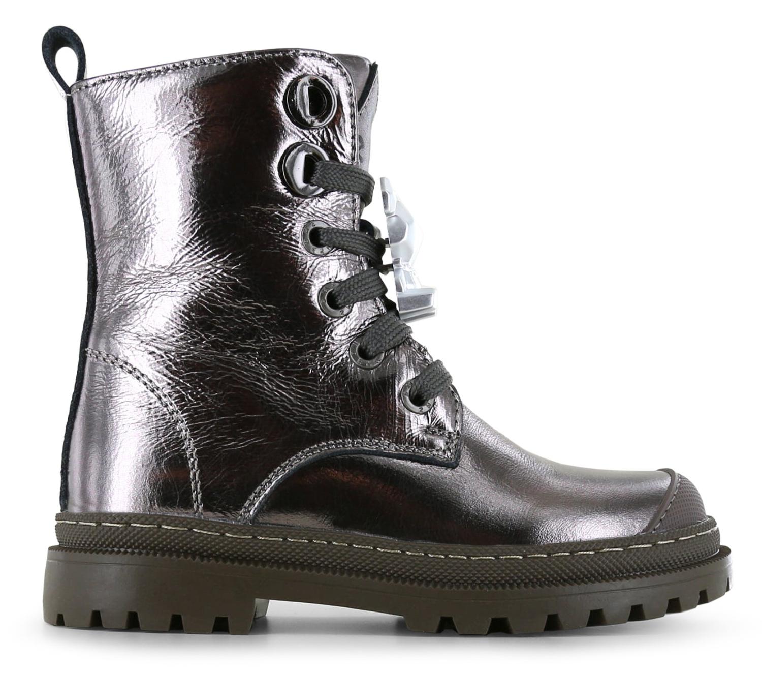 Shoesme Veterboot - Shoesme Kinderschoenen - Zilver | NT26W007-A