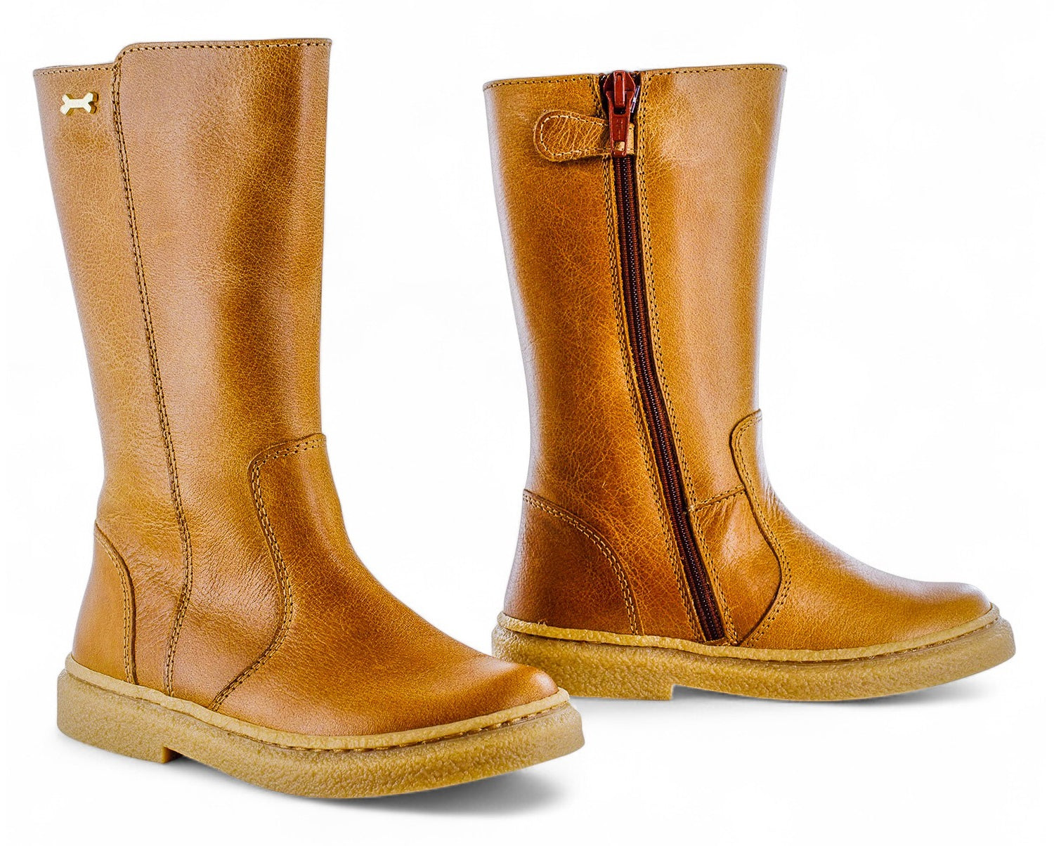 Stones & Bones Laars - Stones & Bones Kinderschoenen - Cognac | Paora 5155 Calf Cuio