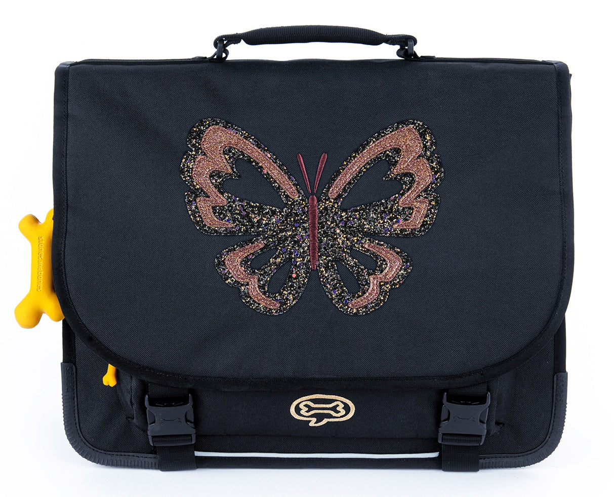 Stones & Bones rugzak - Stones & Bones Accessoires - Blauw | 23086 Lily Glitter Butterfly