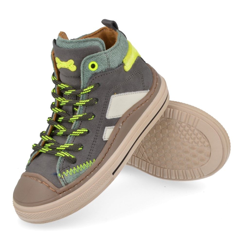 Stones & Bones Sneaker - Stones & Bones Kinderschoenen - Grijs | Laset Calf