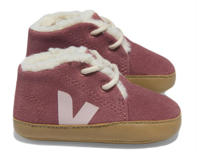 Baskets bébé Veja - Chaussures bébé Veja - Rose | Lumière d'hiver pour bébé