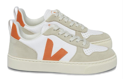 Veja Sneaker - Chaussures Veja pour enfants - Orange | Petits lacets V10