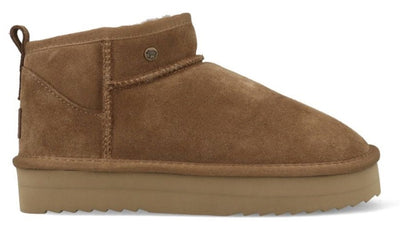 Warmbat Boot - Warmbat Damesschoenen - Bruin | Durack Women Suede Boot Plateau