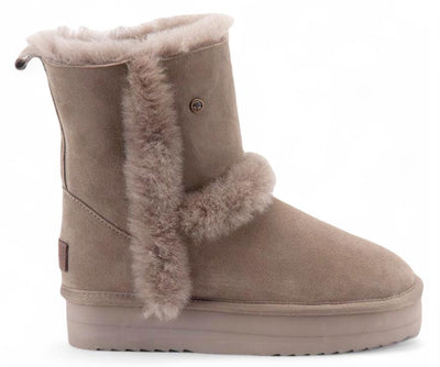 Botte Warmbat - Chaussures pour femmes Warmbat - Vert | Bottes en daim kangourou Plateau