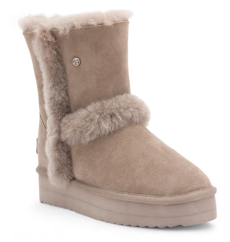 Warmbat Boot - Warmbat Damesschoenen | Kangaroo Suede Boot Plateau