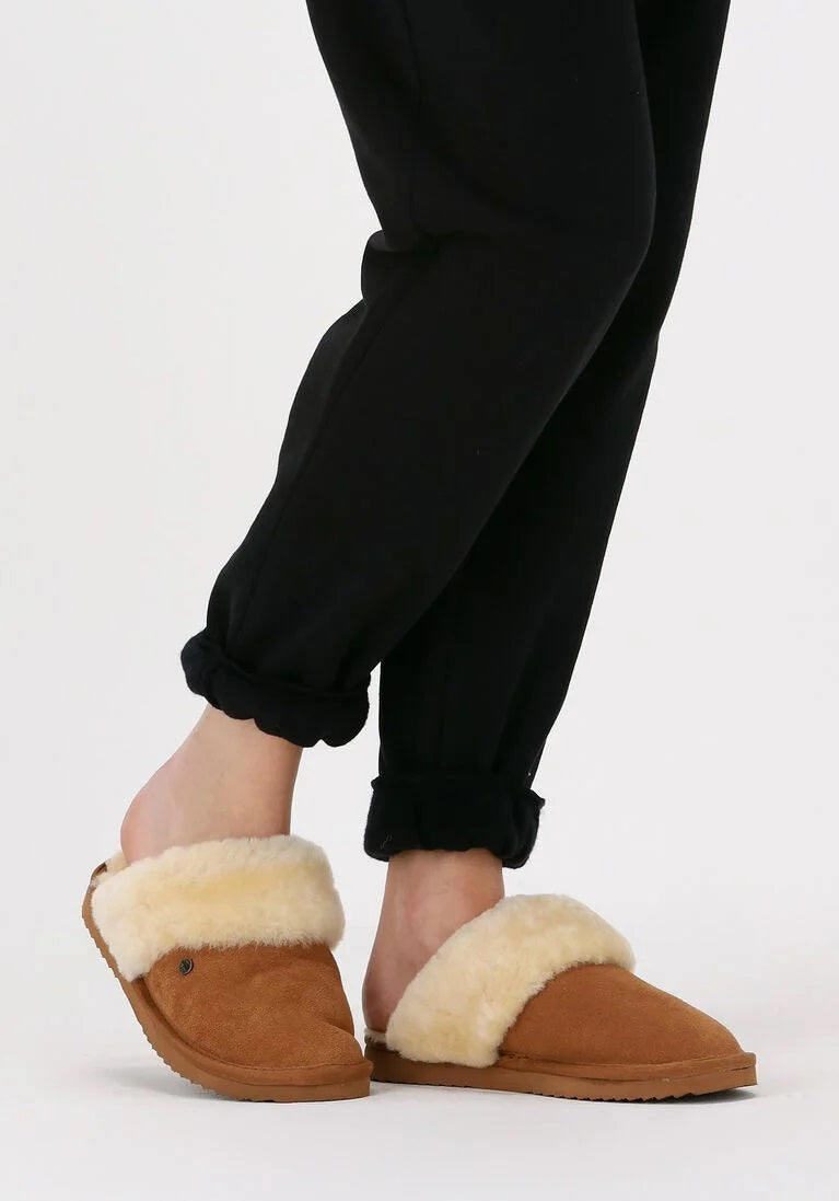 Warmbat Slide - Warmbat Damesschoenen - Cognac | Flurry