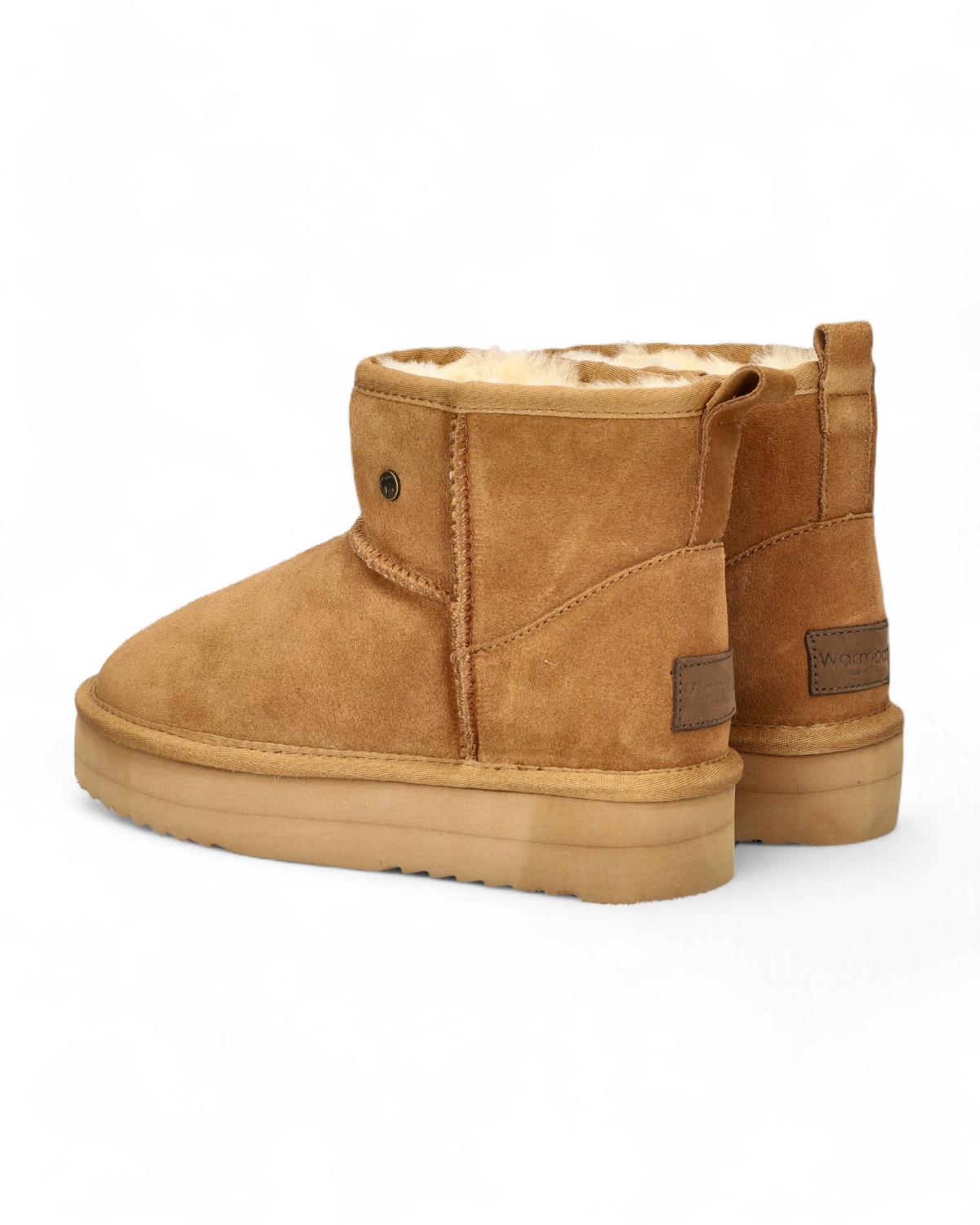 Warmbat Ugg - Warmbat Damesschoenen - Cognac | Wallaby Women Plateau Boot