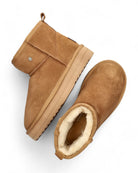 Warmbat Ugg - Warmbat Damesschoenen - Cognac | Wallaby Women Plateau Boot