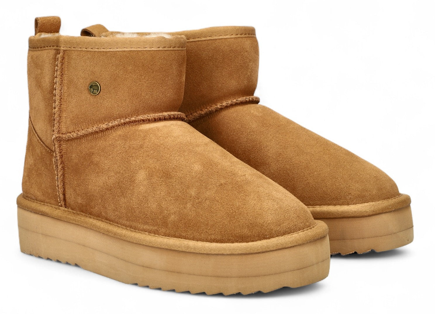 Warmbat Ugg - Warmbat Damesschoenen - Cognac | Wallaby Women Plateau Boot