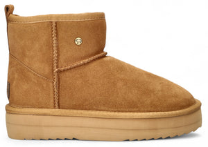 Warmbat Ugg - Warmbat Damesschoenen - Cognac | Wallaby Women Plateau Boot