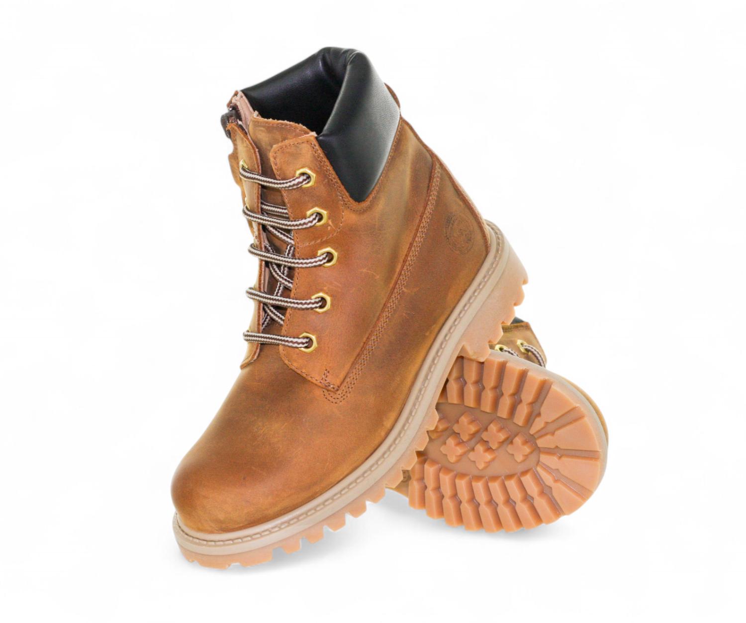 Zecchino D´Oro Veterboot - Zecchino D'oro Kinderschoenen - Cognac | M04-6433 met Rits