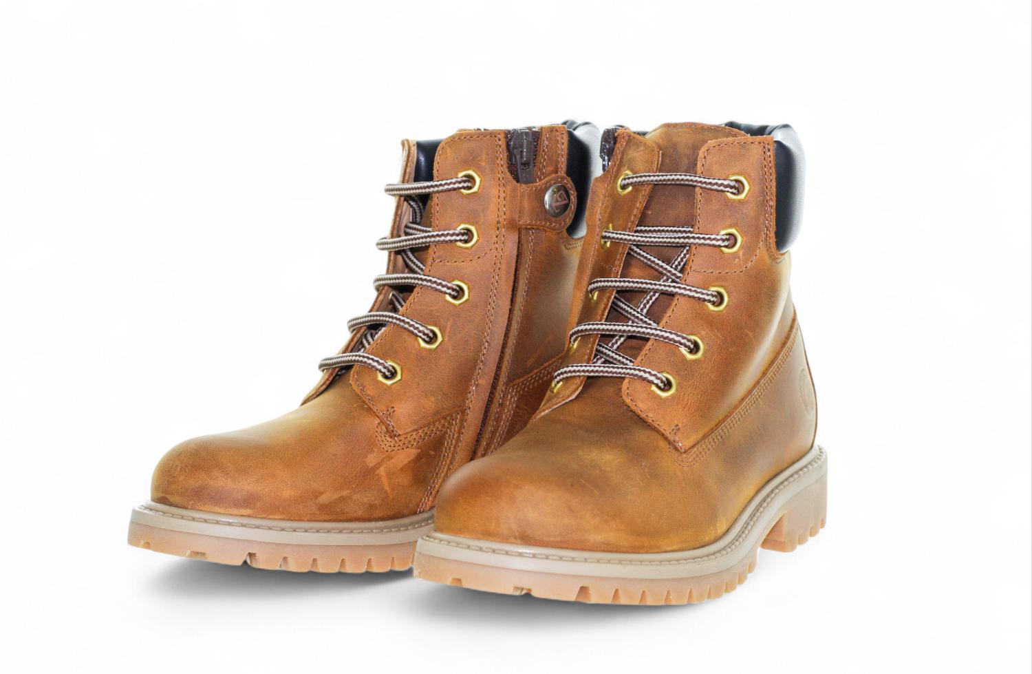 Zecchino D´Oro Veterboot - Zecchino D'oro Kinderschoenen - Cognac | M04-6433 met Rits