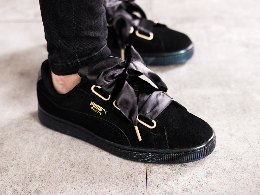 #NEED Puma Suede Heart Satin "Puma Black" Puma Suede Heart