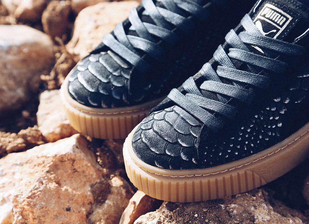 LAUNCH PUMA BASKET PLATFORM EXOTIC SKIN