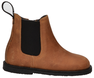 Angulus Stiefel – Angulus Kinderschuhe – Cognac | Chelsea-Stiefel mit Logoband