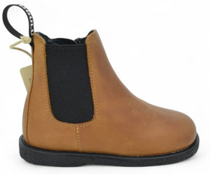 Angulus Laars - Angulus Kinderschoenen - Cognac | Chelsea boot with Logo tape
