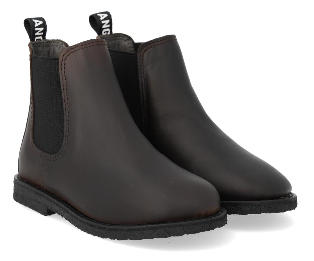 Angulus Laars - Angulus Kinderschoenen - Bruin | Chelsea boot with Logo tape
