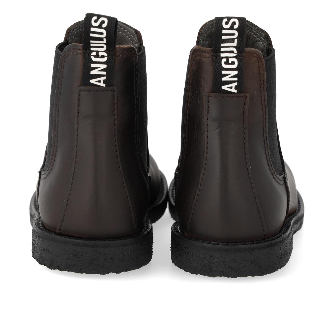 Angulus Laars - Angulus Kinderschoenen - Bruin | Chelsea boot with Logo tape