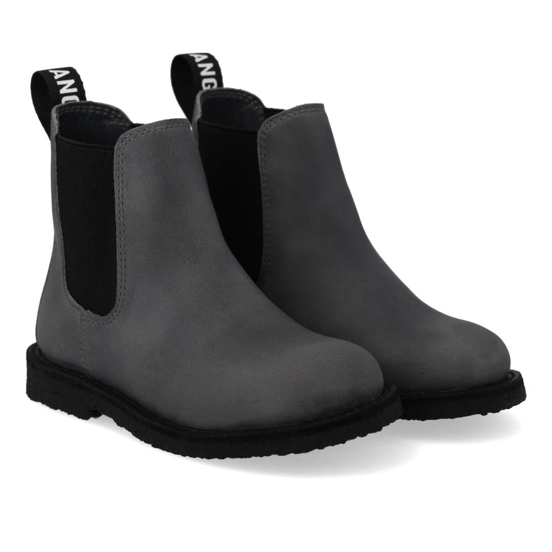 Angulus Laars - Angulus Kinderschoenen - Grijs | Chelsea boot with Logo tape