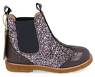 Angulus Laars - Angulus Kinderschoenen - Lila | Chelsea boot with Broque Patern tape