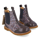Angulus Laars - Angulus Kinderschoenen - Lila | Chelsea boot with Broque Patern tape