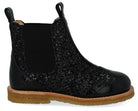 Angulus Laars - Angulus Kinderschoenen - Zwart | Chelsea boot with Broque Patern tape