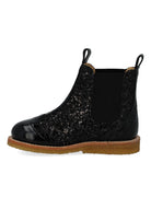 Angulus Laars - Angulus Kinderschoenen - Zwart | Chelsea boot with Broque Patern tape