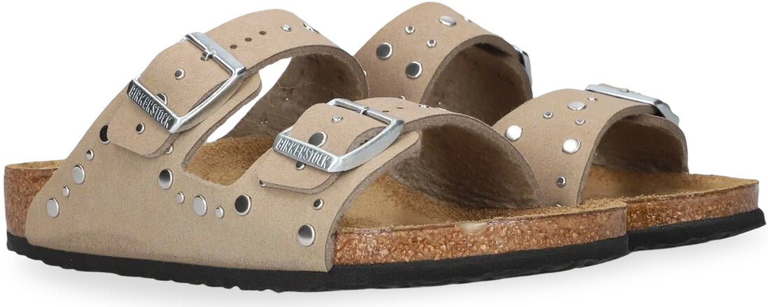 Birkenstock Slipper - Birkenstock Kinderschoenen - Taupe | Arizona Rivet Border