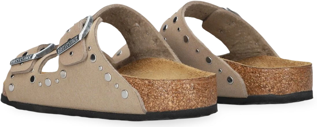Birkenstock Slipper - Birkenstock Kinderschoenen - Taupe | Arizona Rivet Border